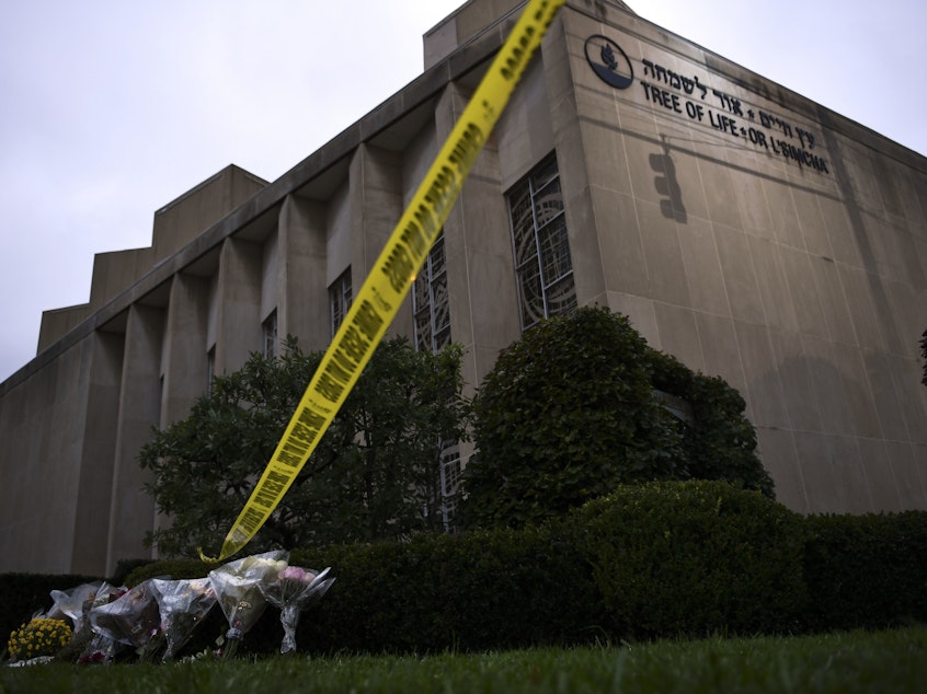 caption: Officials are treating Robert Bowers' attack on the Tree of Life Congregation as a hate crime.