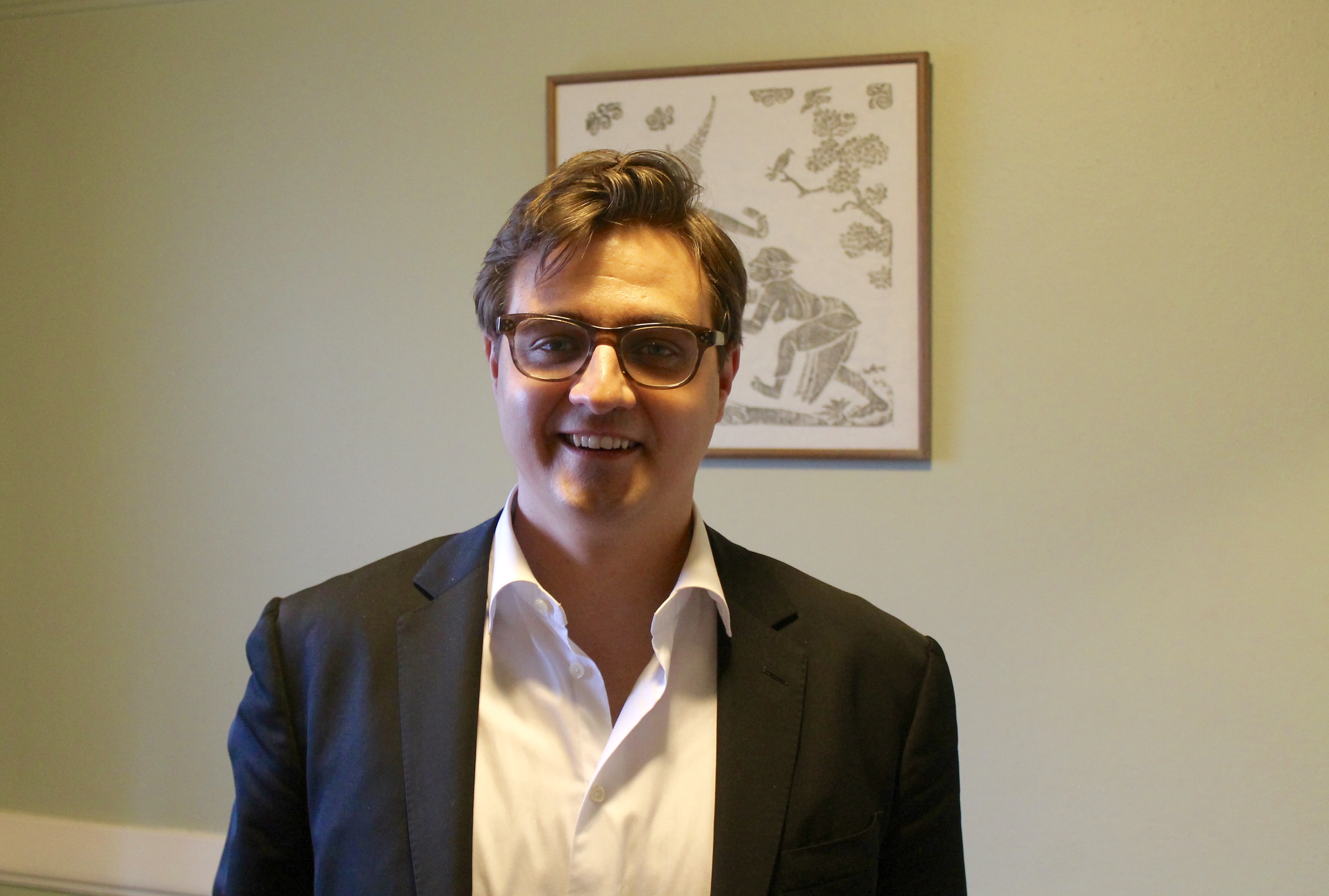 caption: Chris Hayes at Town Hall Seattle