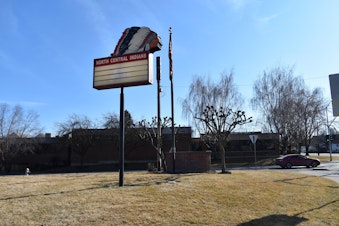 caption: The Mascot currently used by North Central High School in Spokane. The school district is retiring its use after many current students, several of which are Native American, raised concerns.
