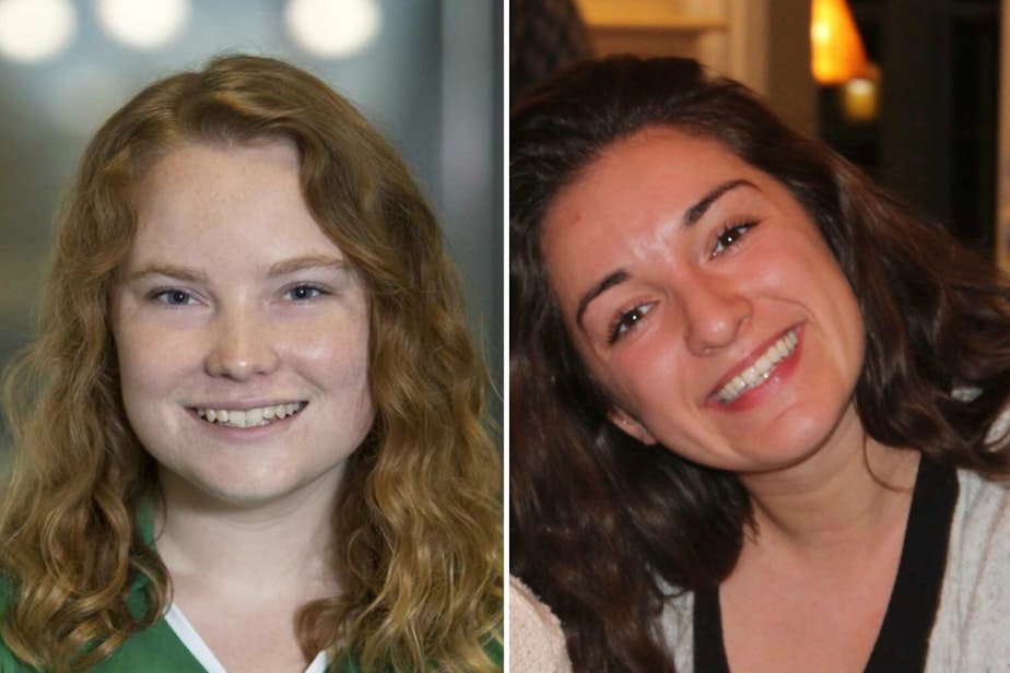 caption: Rebecca Boyle (left) and Sam Giangrasso (right) got two very different sets of lessons about money growing up. (Courtesy)