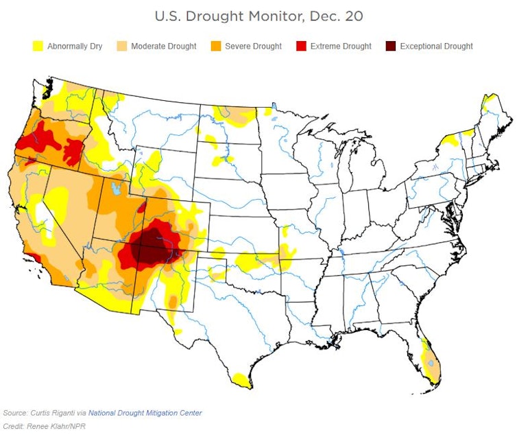 caption: Source: Curtis Riganti via National Drought Mitigation Center Credit: Renee Klahr/NPR