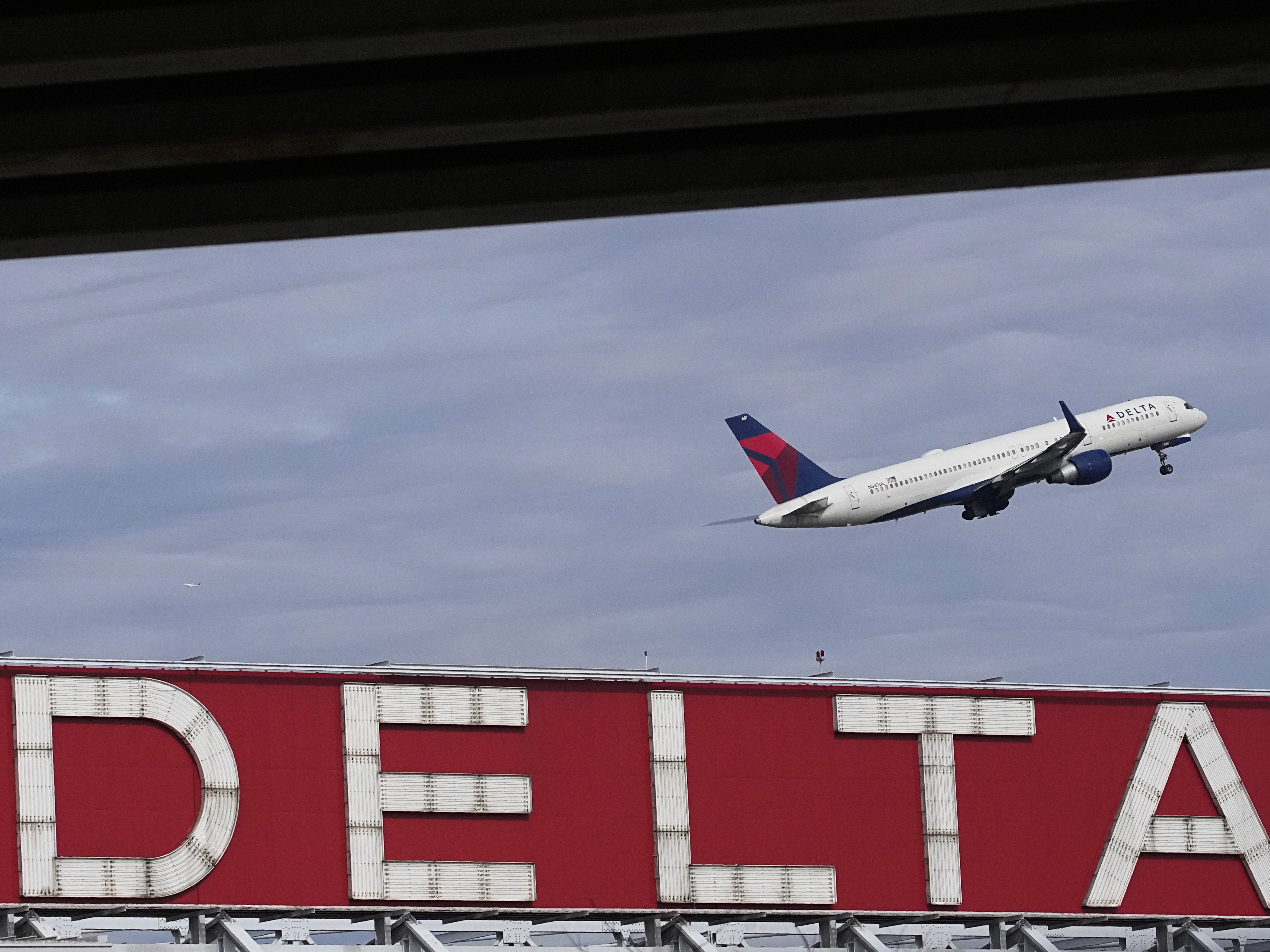 caption: A Delta Air Lines plane takes off from Hartsfield-Jackson Atlanta International Airport in Atlanta, Nov. 22, 2022. Pilots at Delta Air Lines have a new contract with hefty pay increases. The Air Line Pilots Association said Wednesday, March 1, 2023 that 78% of Delta pilots who voted supported the contract.