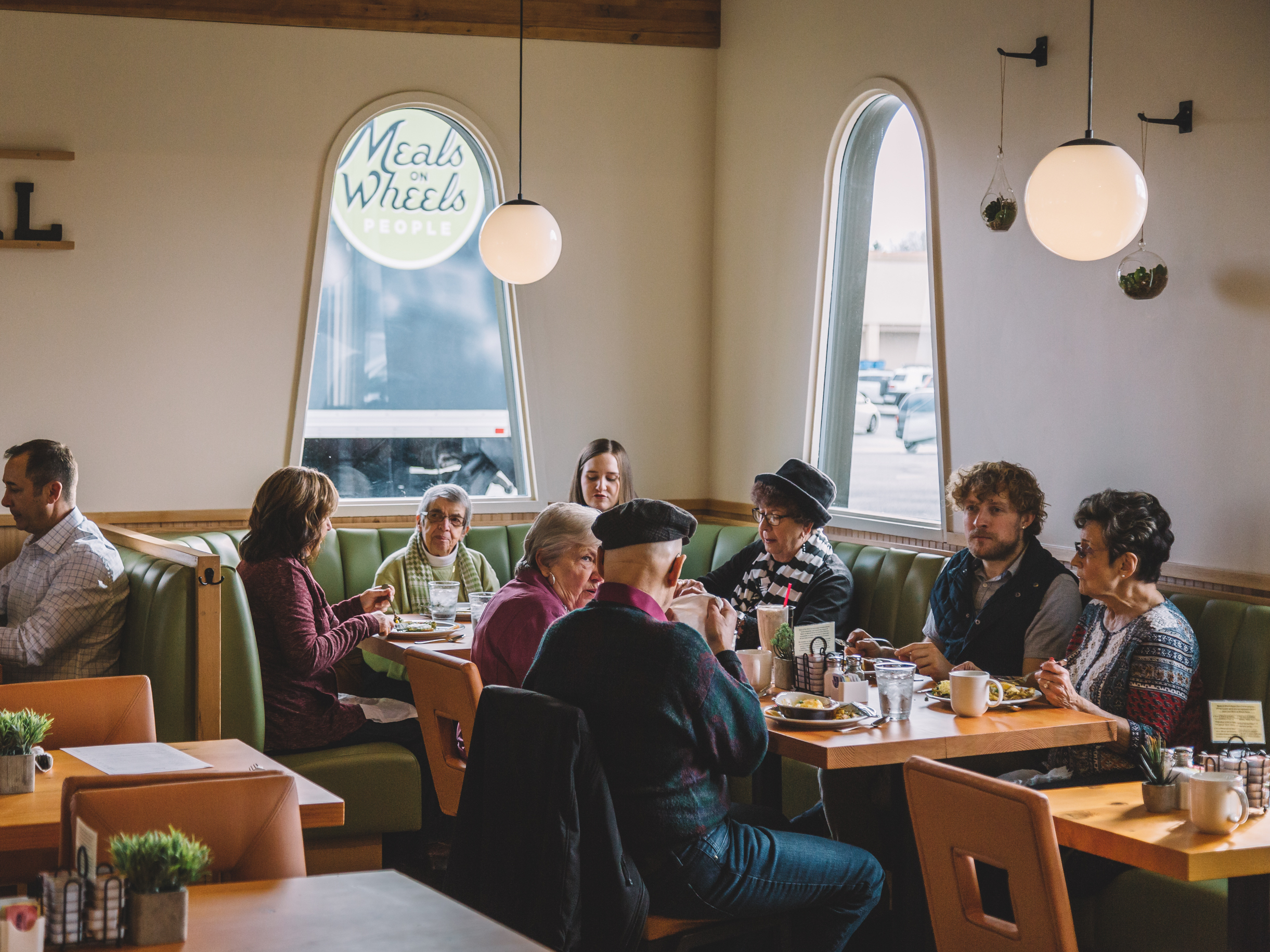 caption: The Diner, which is a project of Meals on Wheels People in Vancouver, Wash., provides community in addition to meals for seniors enrolled in the program.