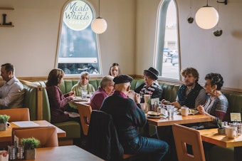 caption: The Diner, which is a project of Meals on Wheels People in Vancouver, Wash., provides community in addition to meals for seniors enrolled in the program.