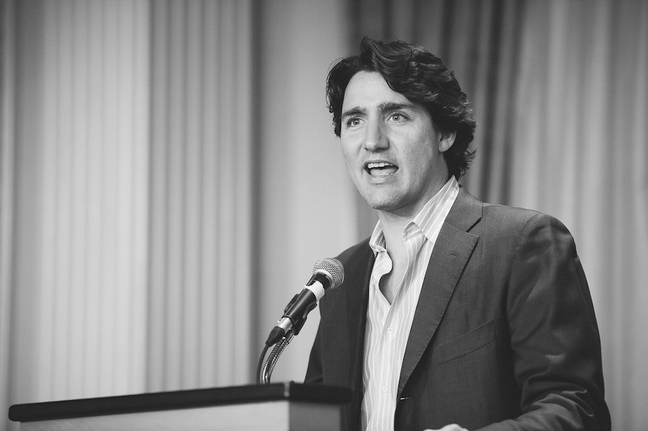 caption: Canada Prime Minister Justin Trudea.