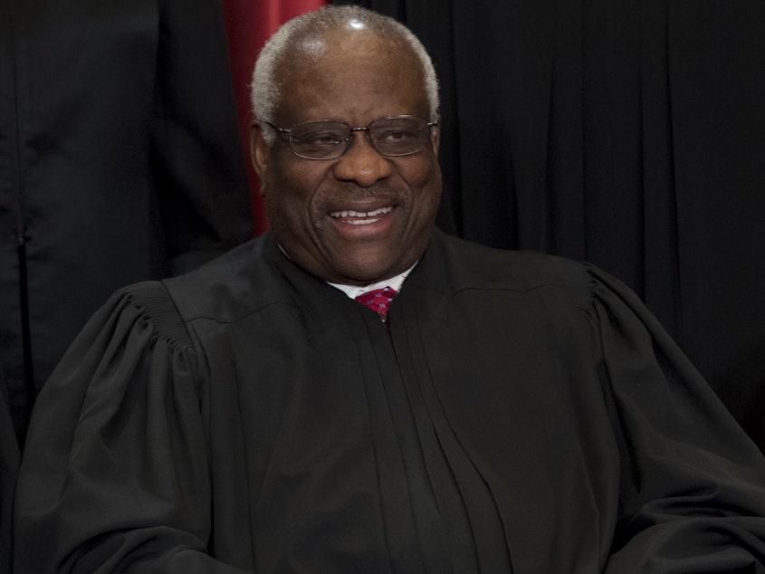 caption: Justice Clarence Thomas, the longest-serving member of the current Supreme Court, has views that perhaps can be described only as unique. Some court watchers, however, use other terms: idiosyncratic, eccentric, provocative, thoughtful and, yes, wacky.