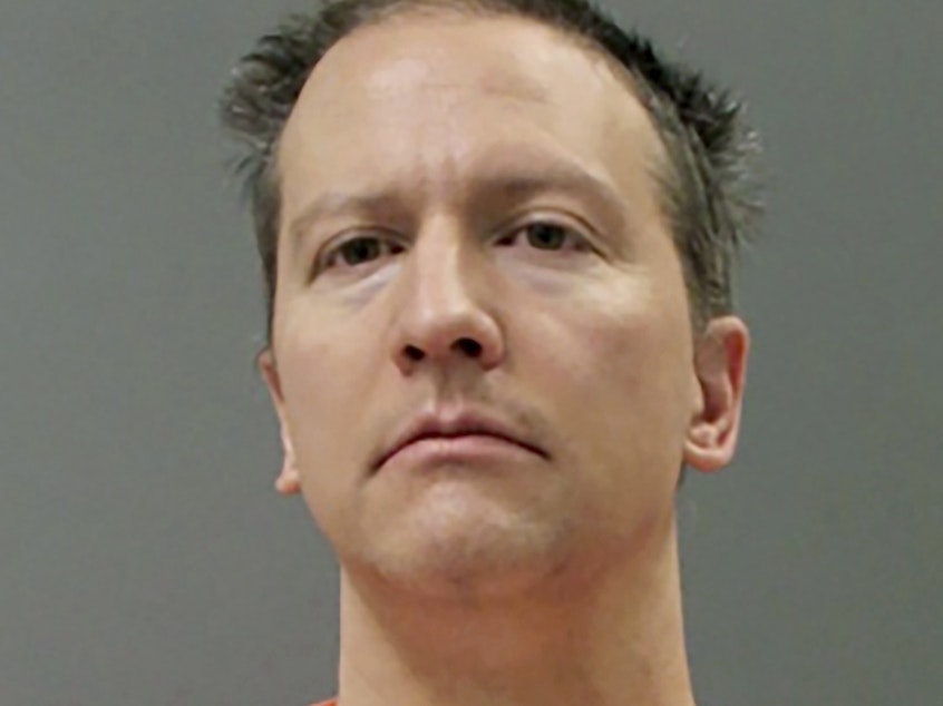 caption: Former Minneapolis police officer Derek Chauvin was convicted of murder and manslaughter on April 20 in the 2020 death of George Floyd.