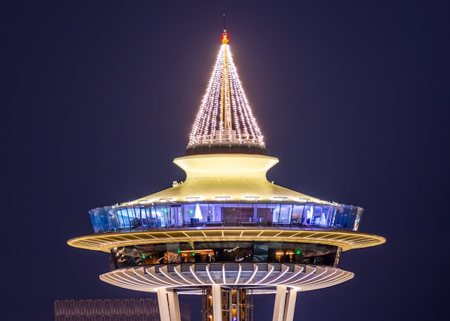 space needle christmas xmas holiday