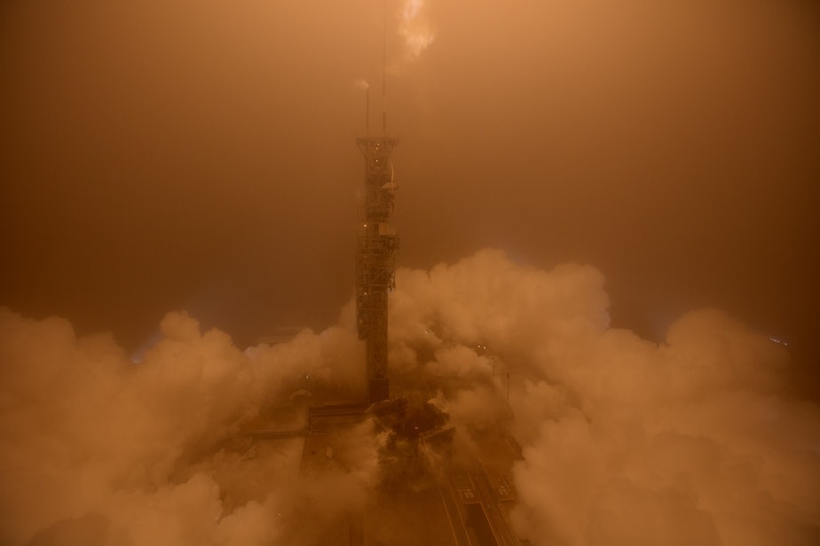 caption: The NASA InSight spacecraft launches onboard a United Launch Alliance Atlas-V rocket, Saturday, May 5, 2018, from Vandenberg Air Force Base in California. InSight, short for Interior Exploration using Seismic Investigations, Geodesy and Heat Transport, is a Mars lander designed to study the "inner space" of Mars: its crust, mantle, and core. 