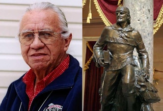 caption: Sometime in the next few years, a statue of tribal rights activist Billy Frank Jr., left, will replace pioneer missionary Marcus Whitman in the U.S. Capitol.