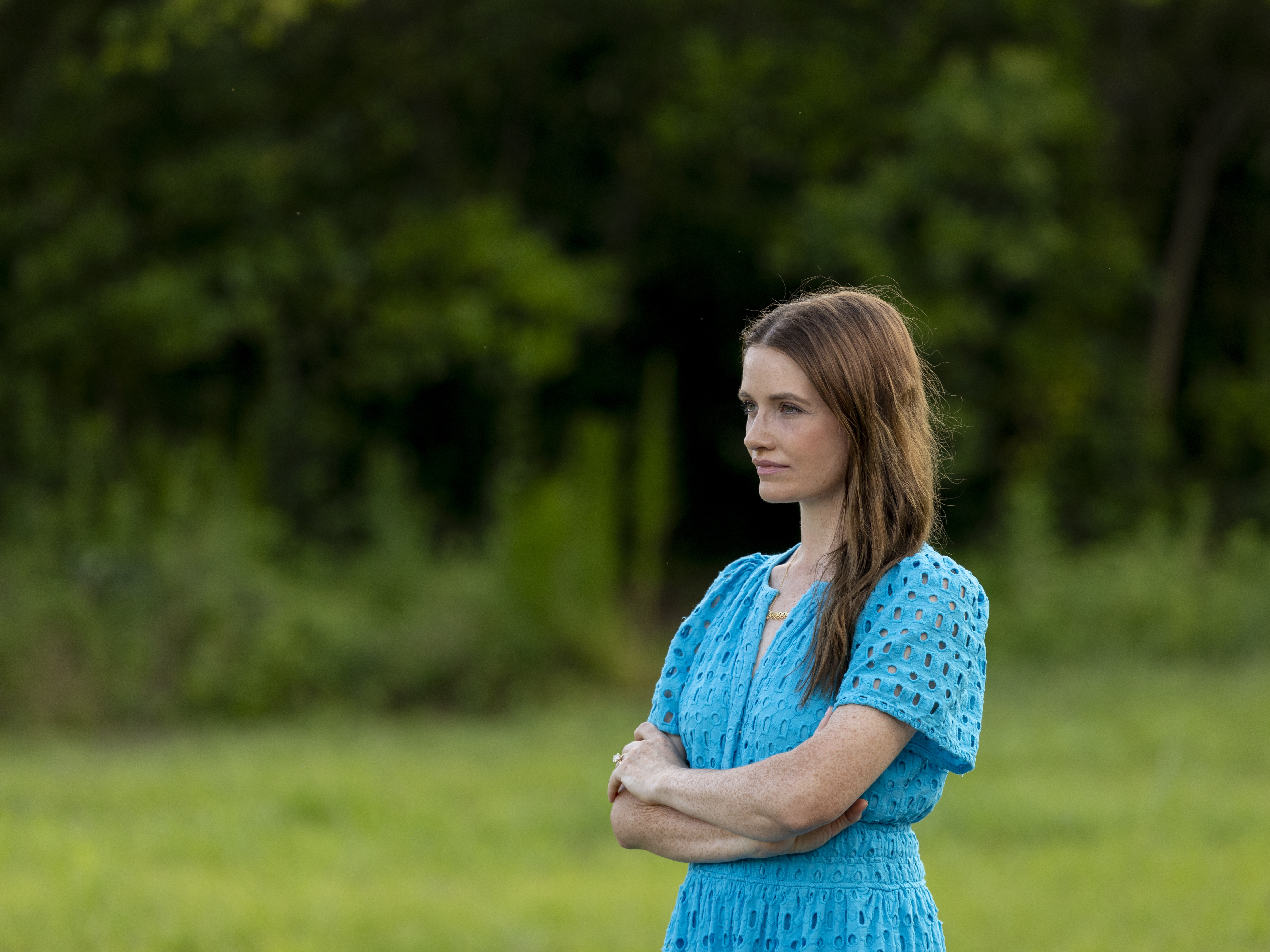 caption: Katie Chubb, a community organizer, stands in an empty lot in Augusta, Ga., where she's  been trying to open a birth center for six years.  She says lack of cooperation from local hospitals has been a primary obstacle.