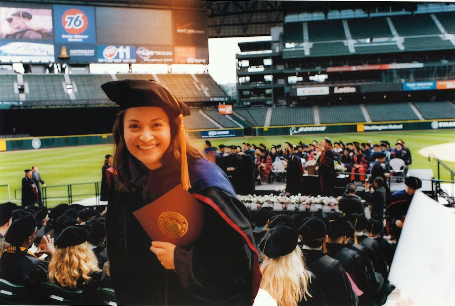 caption: Lorena González graduated from Seattle University Law School in 2005 