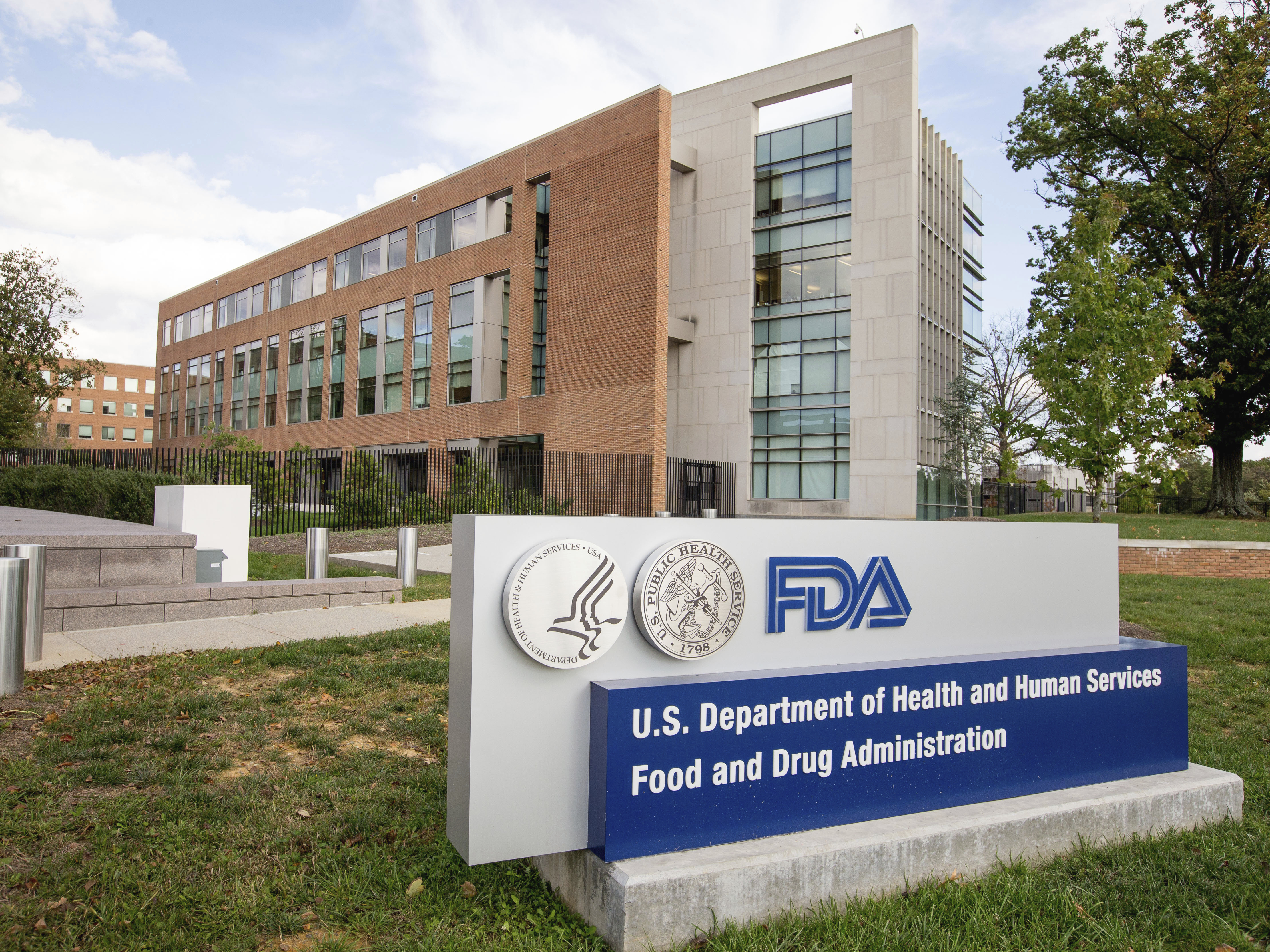 caption: The U.S. Food and Drug Administration campus in Silver Spring, Md., is photographed on Oct. 14, 2015.