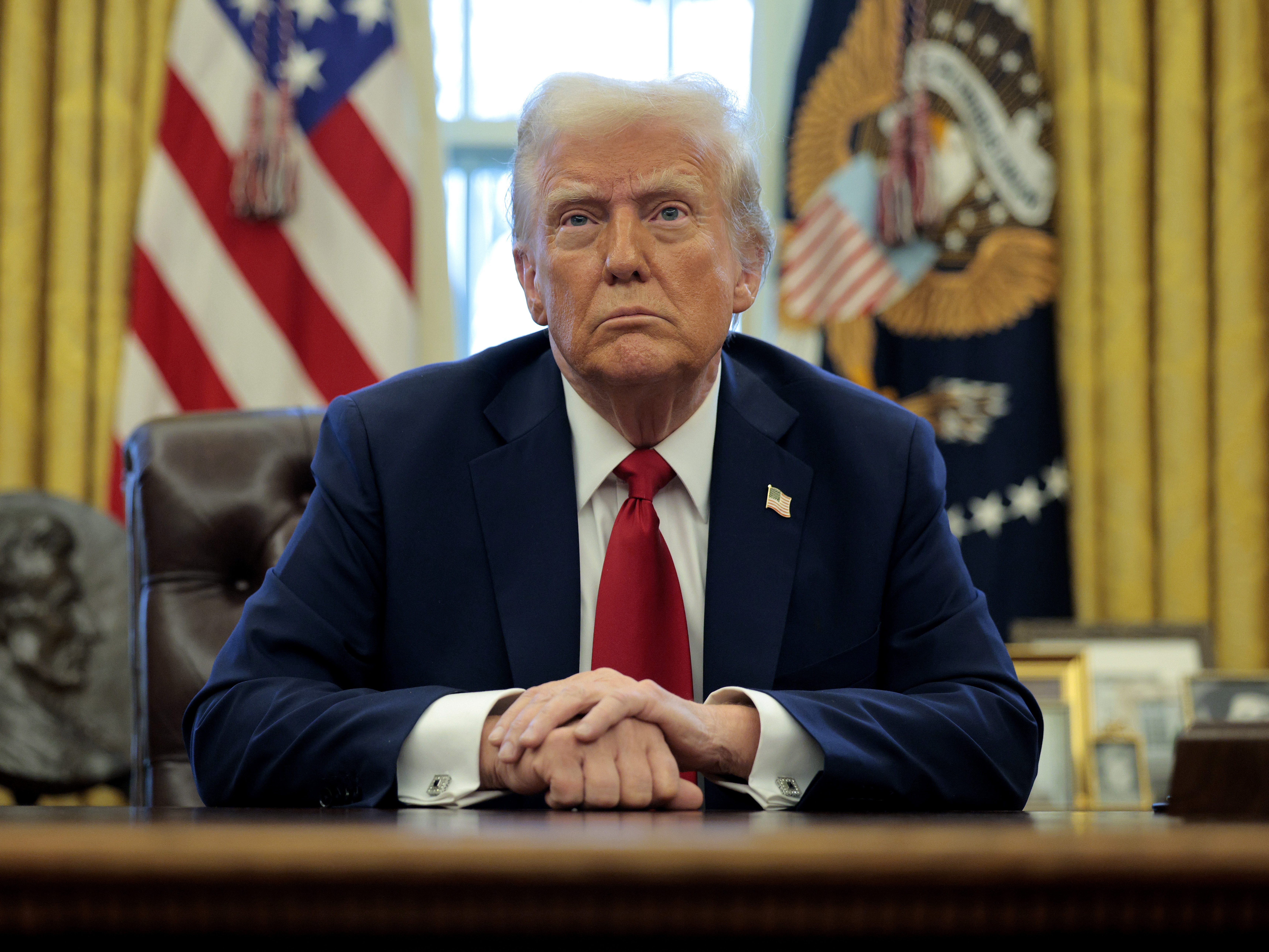 caption: President Trump.