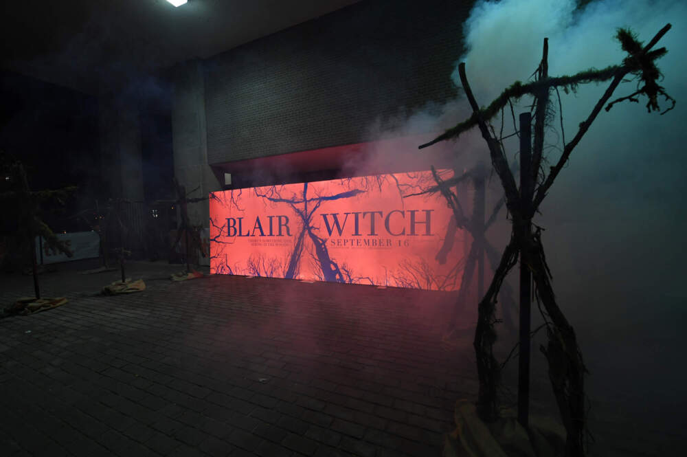 caption: Lionsgate's "Blair Witch" Midnight Madness Premiere installation at the 2016 Toronto International Film Festival. (Arthur Mola/Invision for Lionsgate/AP Images)