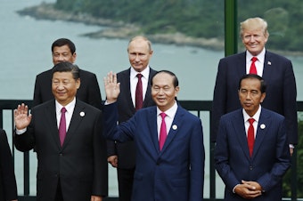 caption: A new Gallup report finds global regard for U.S. leadership rose slightly in 2018 after a dramatic drop in 2017. China and Russia also saw their leadership approval rankings tick up.