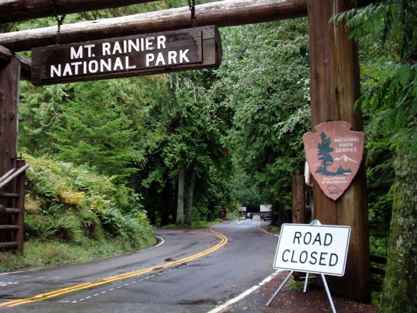 caption: File photo. Mount Rainier National Park was closed for 16 days in October 2013 when the federal government partially shut down.