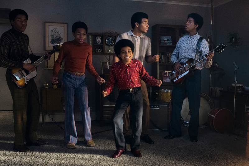 caption: The Jackson Five are portrayed in the 2026 biographical film "Michael." 