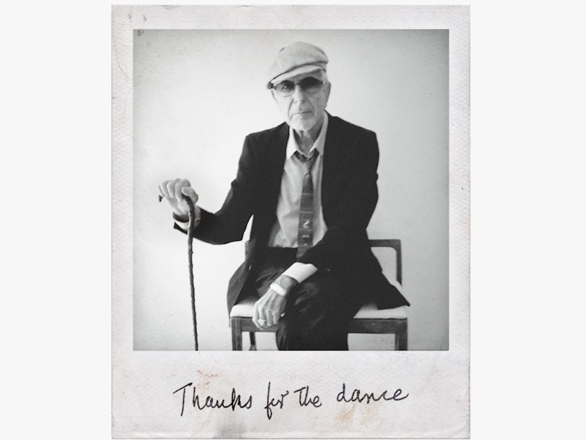 caption: "I was quite literally tasked with completing it," Leonard Cohen's son, Adam, says about his father's wish for him to finish this album.