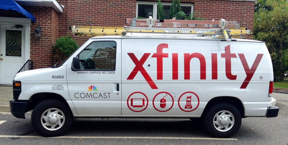 caption: Comcast is being accused of violating Washington state's Consumer Protection Act.