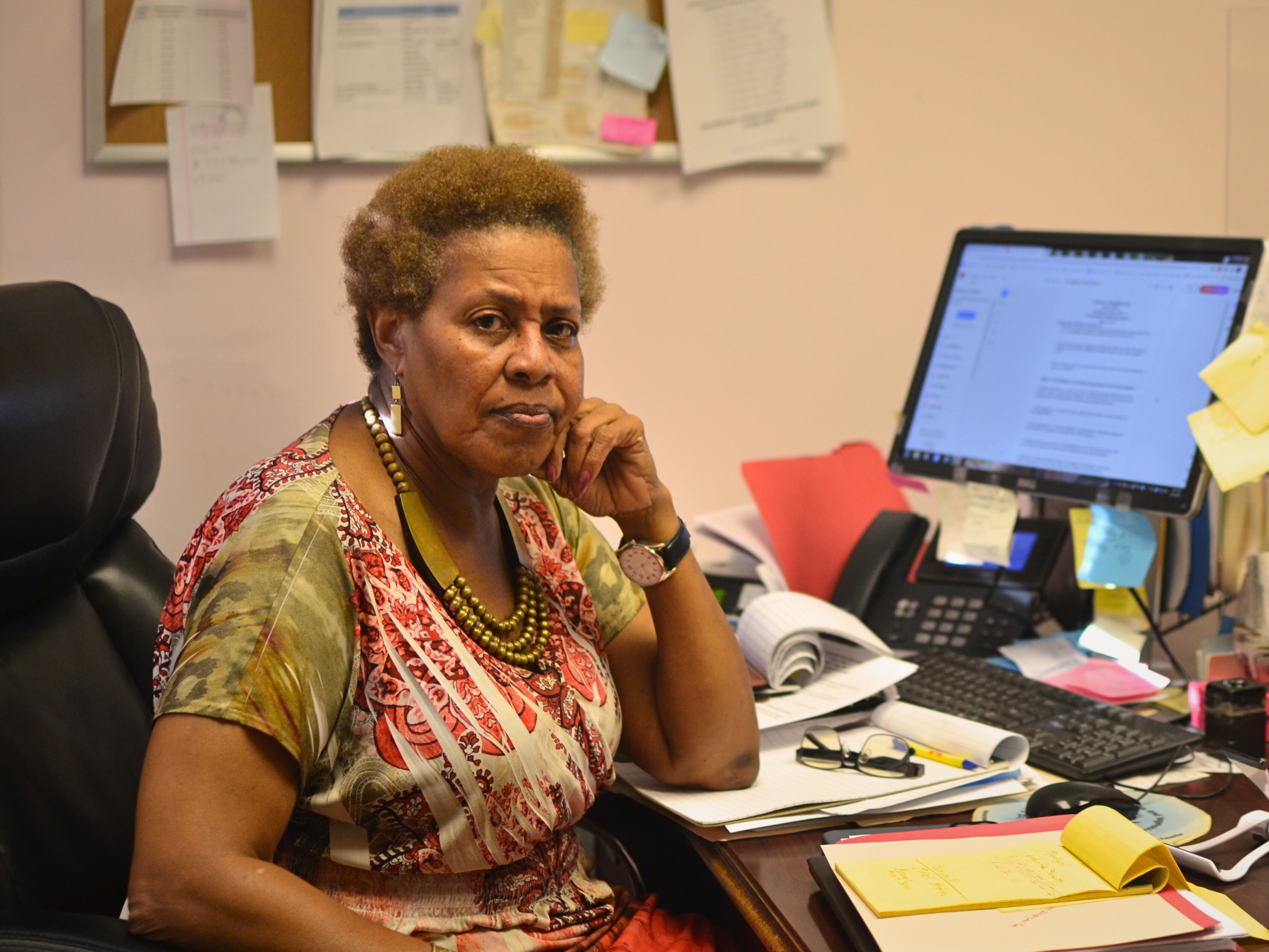 caption: Rosie Brown, executive director at East Carroll Community Action Agency in Lake Providence, La., said many people in the area struggle to make ends meet. Medicaid expansion was a lifeline for the town. Now, she said, President Donald Trump's tax and spending bill could snatch it away.