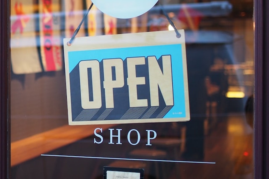 shop shopping store open sign small business generic