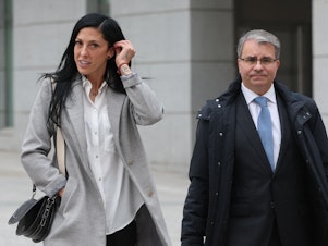 caption: Spanish soccer star Jenni Hermoso testified before a judge at the Audiencia Nacional court in Madrid on Jan. 2 about her interaction with Luis Rubiales, the disgraced former head of Spain's soccer federation.