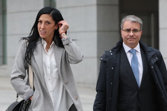 caption: Spanish soccer star Jenni Hermoso testified before a judge at the Audiencia Nacional court in Madrid on Jan. 2 about her interaction with Luis Rubiales, the disgraced former head of Spain's soccer federation.