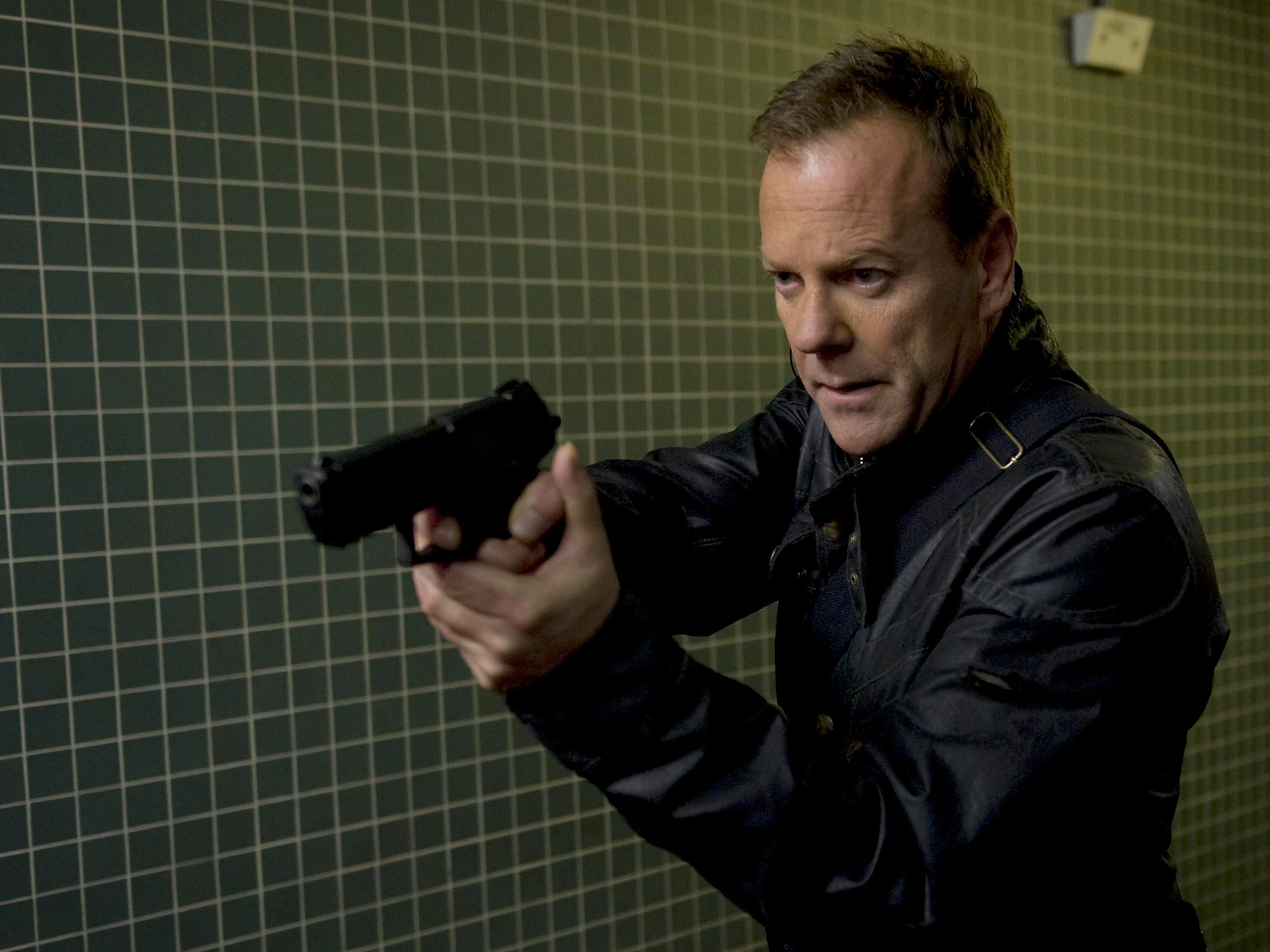 caption: Kiefer Sutherland as Jack Bauer in the 2014 TV show 24: Live Another Day.