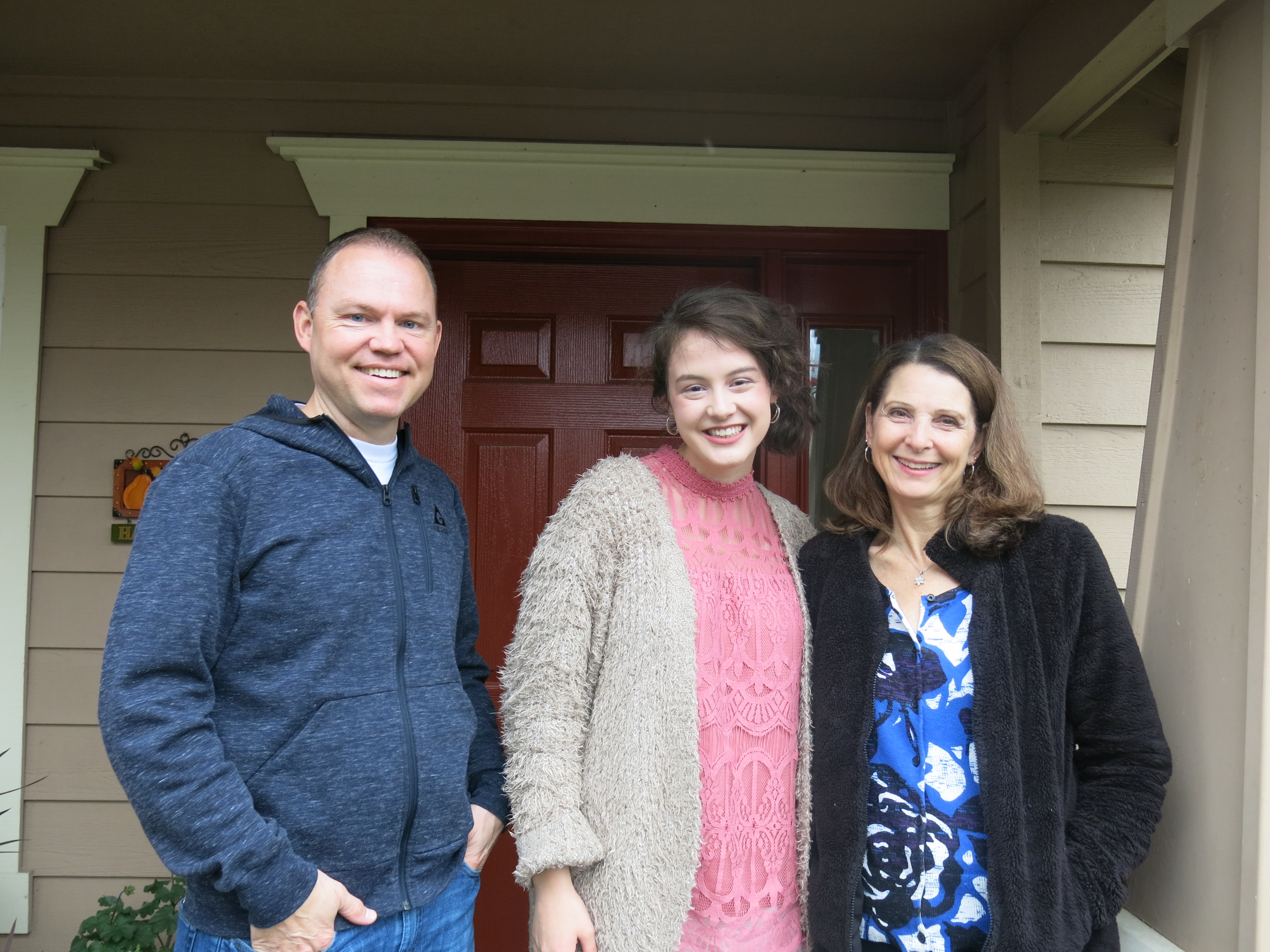 caption: Kent-area voters Dave Stockton, Savannah Wentworth and Amy Jahn say this campaign season has "been a zoo." 