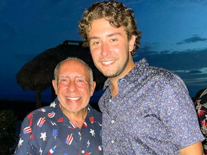 caption: Max García and his grandfather, Mario, in early July.