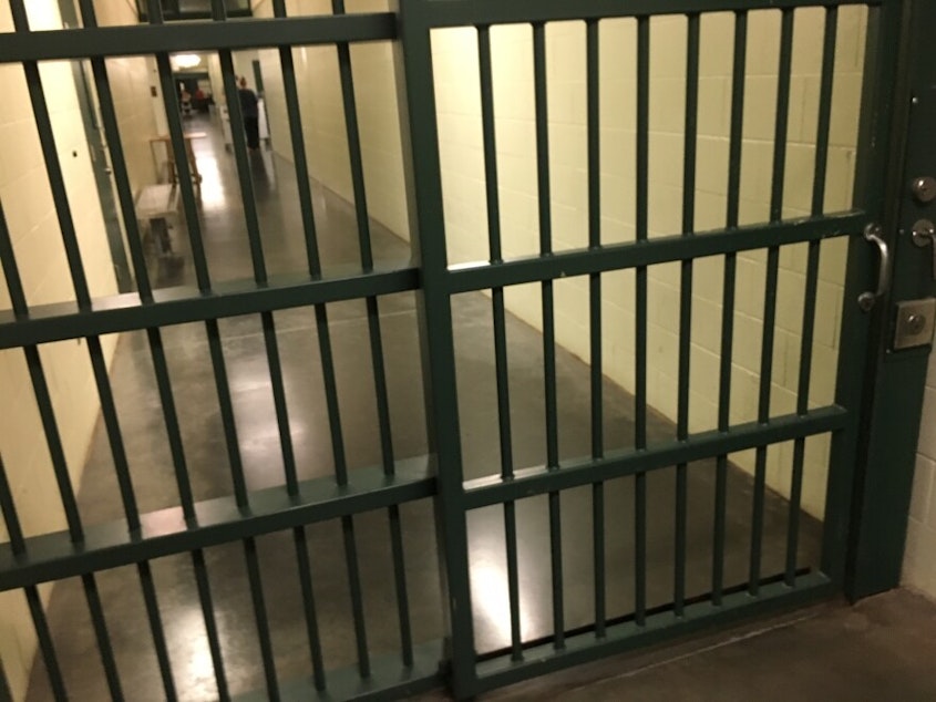 caption: Washington and Oregon both exceeded the national average rate of suicides among jail inmates from 2000 to 2019, according to a report by the Bureau of Justice Statistics.