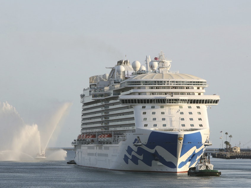 caption: Princess Cruise Lines and its parent company Carnival Corporation have agreed to pay a $20 million criminal penalty for environmental violations.