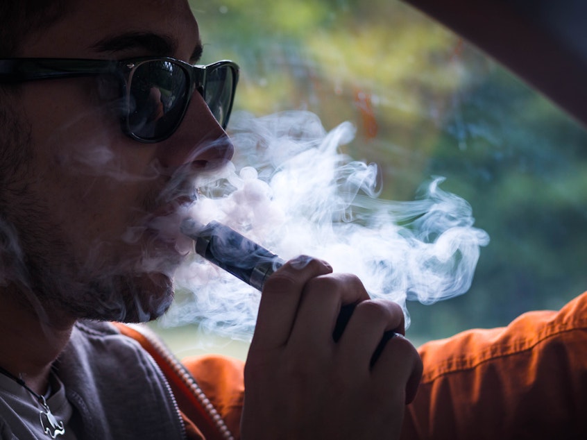 caption: Vaping has been linked to a cluster of hospitalizations in Wisconsin, Illinois and Minnesota.