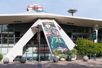 caption: KeyArena is the current home of the WBNA's Seattle Storm, and former home of the NBA's Seattle SuperSonics