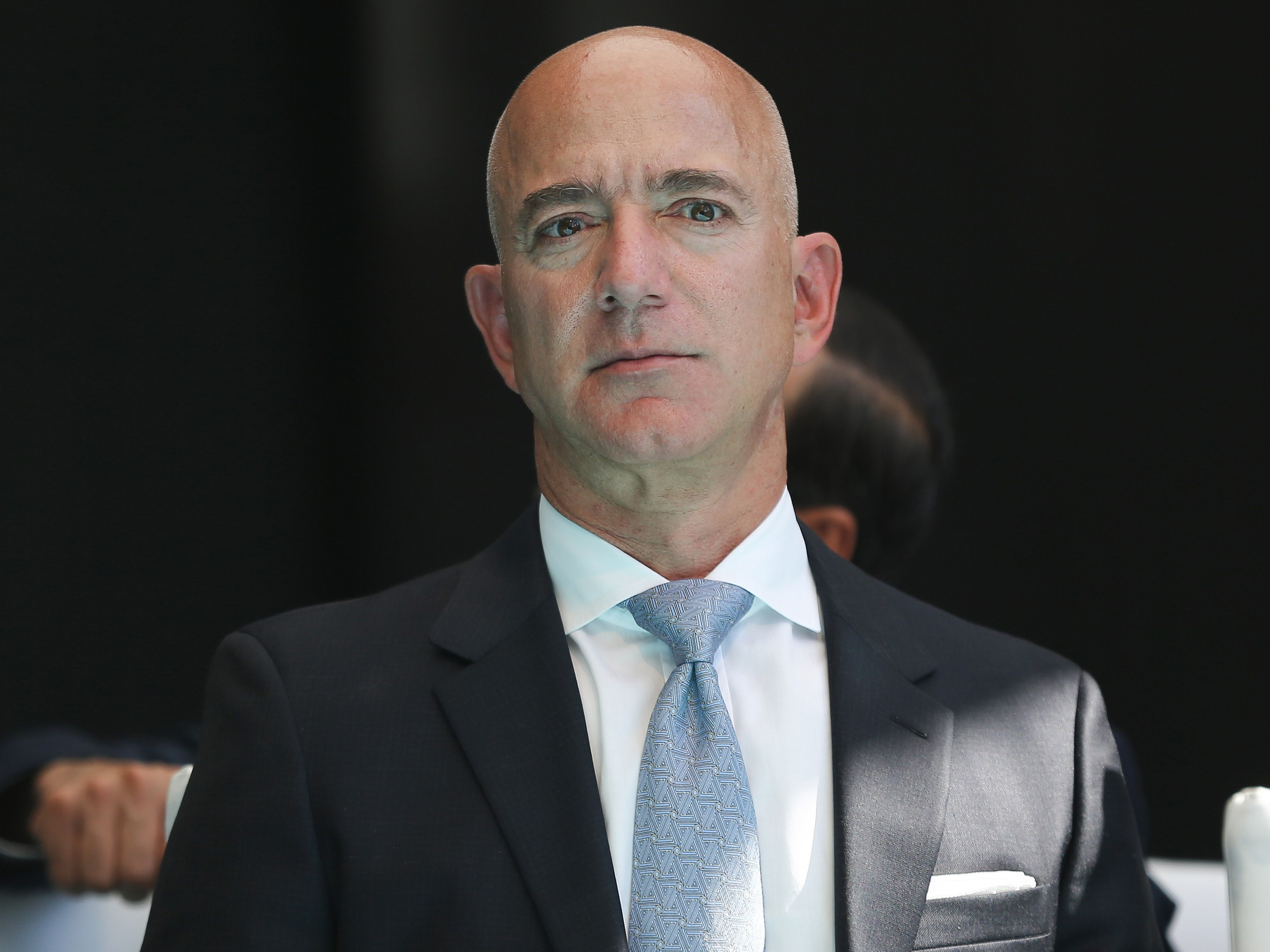 caption: ISTANBUL, TURKEY - OCTOBER 02: Amazon CEO Jeff Bezos attends a commemoration ceremony in Istanbul, Turkey.