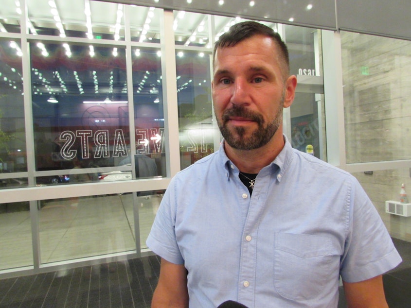 caption: Egan Orion says the Chamber's priorities resemble those of voters in his district: addressing homeless and safety, and having a council that works together.
