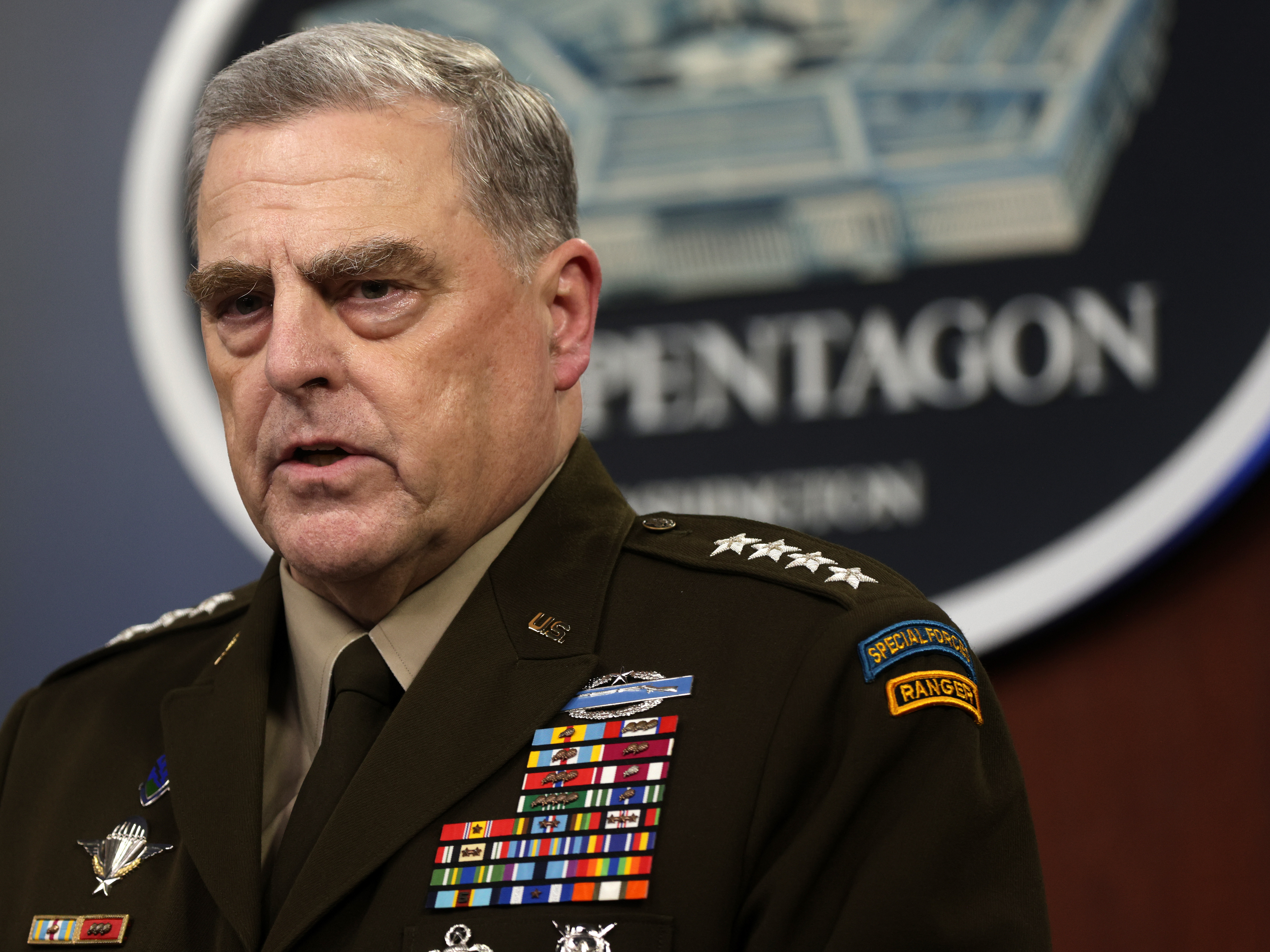 caption: Mark Milley, the retiring chairman of the Joint Chiefs of Staff.