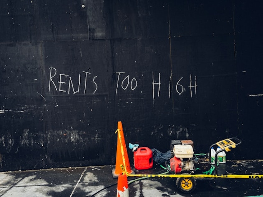 caption: A rent stabilization bill passed the Washington state House and is currently working its way through the state Senate. If it passes, it would place a cap on how much landlords can raise rents each year.