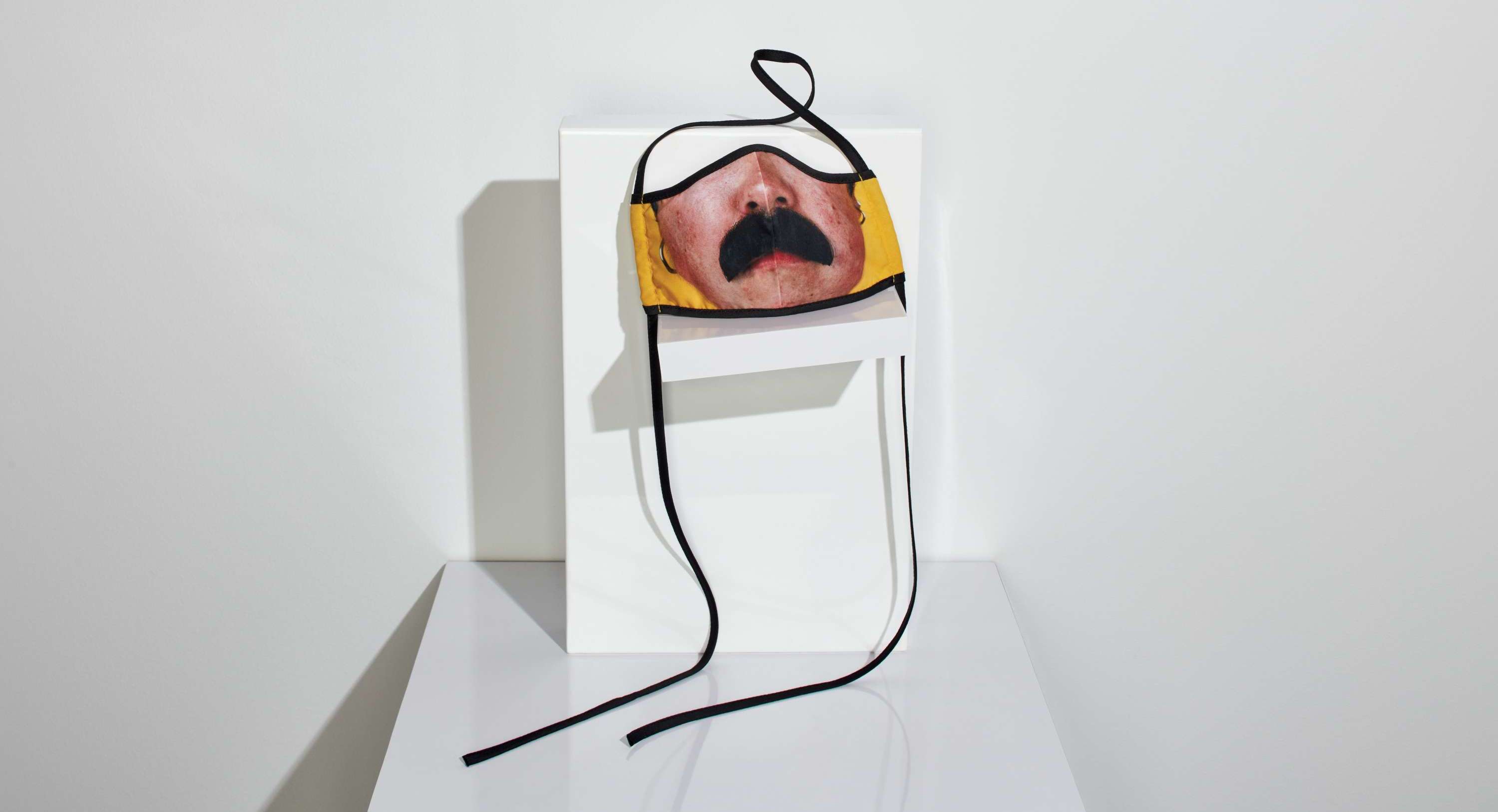 caption: Photographer Catherine Opie made this mask for Los Angeles Museum of Contemporary Art. "I wanted to make something with a bit of humor ... humor is needed in this moment," Opie says.