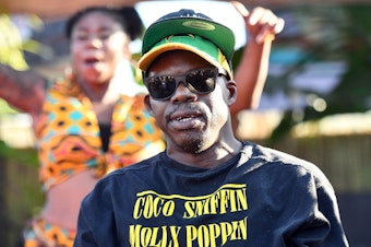 caption: Bushwick Bill, performing at Los Angeles State Historic Park on August 5, 2018. The rapper died June 9, 2019 following an earlier diagnosis of pancreatic cancer.