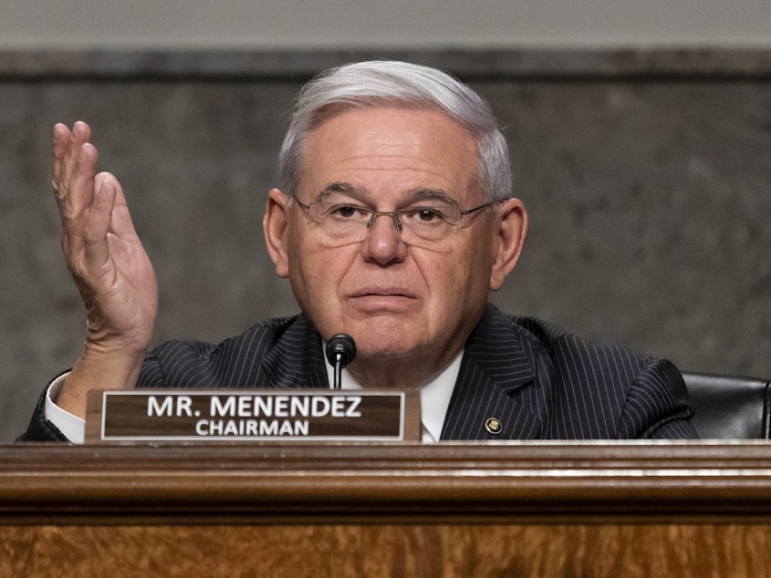 caption: Chair of the Senate Foreign Relations Committee Sen. Bob Menendez, seen here during a hearing on U.S.-Russia policy in December, has said he's hopeful for a deal on a sanctions bill this week.