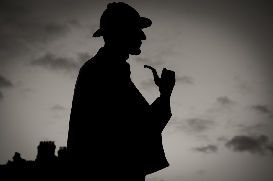 caption: Sherlock Holmes, has been immortalized in a number of ways, including this statue at the Baker Street Station for the London Underground.