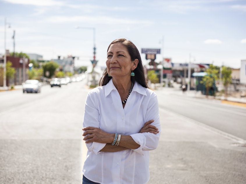 caption: Rep. Deb Haaland would be the country's first Native American Cabinet secretary. She opposed many Trump environmental rollbacks on public lands and considers climate change "the challenge of our lifetime."