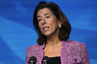 caption: Rhode Island Gov. Gina Raimondo has been confirmed as the next secretary of the U.S. Department of Commerce, which oversees the Census Bureau.
