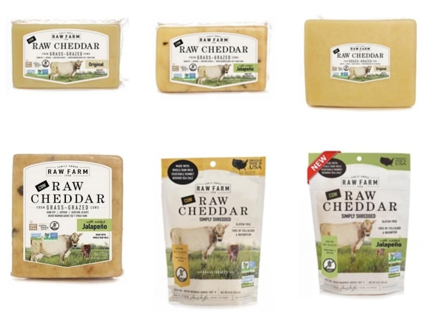 caption: Health authorities have advised to avoid eating raw cheddar cheese, both in the shredded and block form, as well as in the original and jalapeño flavor, from the brand Raw Farm.