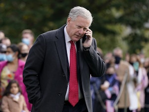 caption: North Carolina officials are investigating the voter registration of former Trump White House chief of staff Mark Meadows.