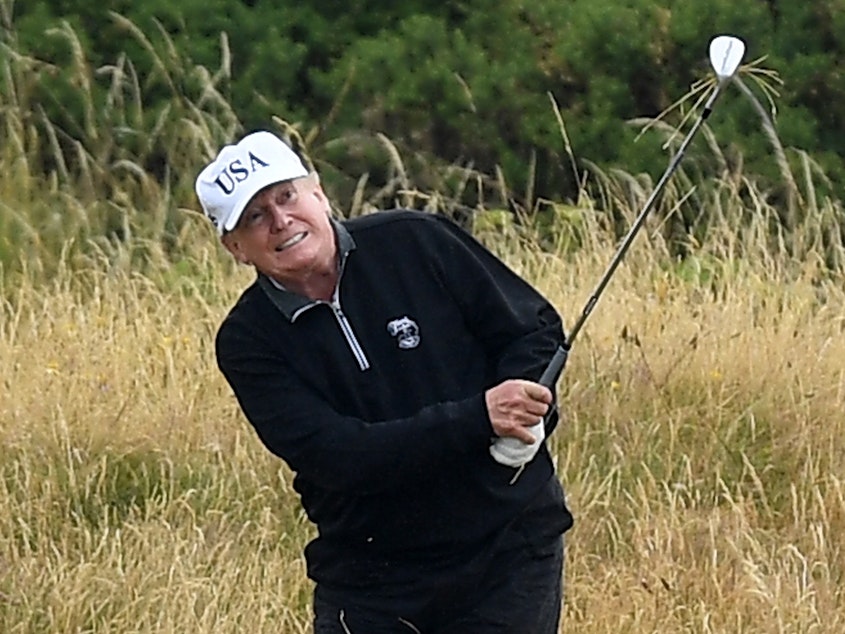 caption: Uncertainty about President Trump's plans for President-elect Joe Biden's upcoming inauguration has sparked speculation over whether Trump might travel to a Scottish golf resort rather than attend the ceremony.