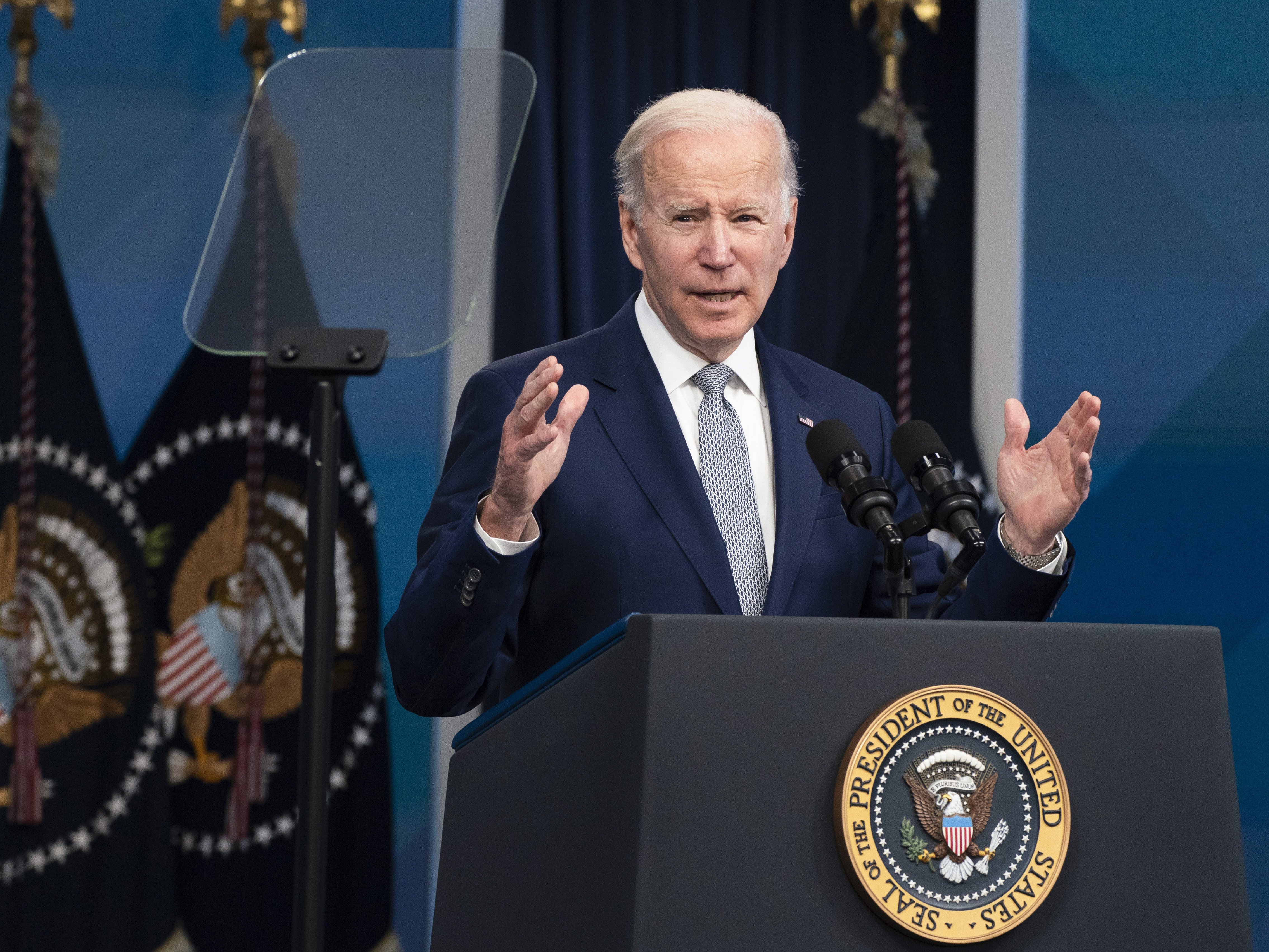 caption: President Biden laid out his plan to tamp down on inflation and rising costs in a speech at the White House Tuesday.