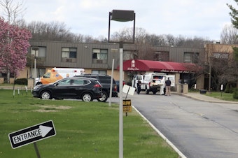 caption: A tip led police to more than a dozen bodies at the the Andover Subacute and Rehabilitation Center in Andover, N.J. The state is among those that grant temporary immunity from civil suits to nursing homes.